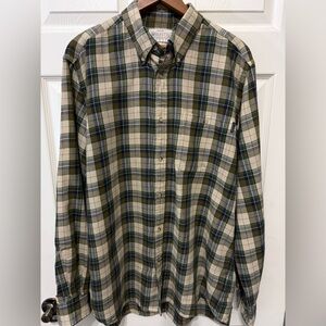 XL Beretta Green Checked Brushed 100% Flannel Shir
